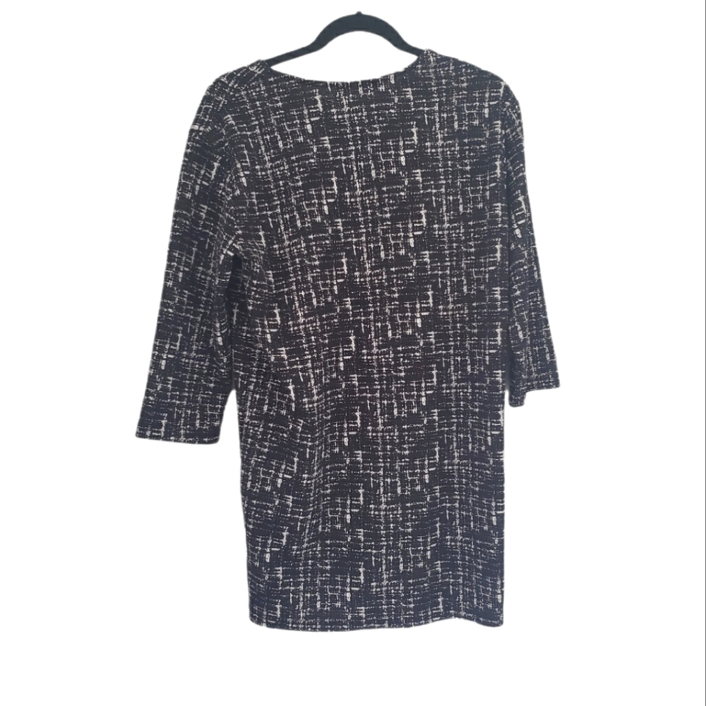 Oak + Fort Black/Cream Printed Tunic
